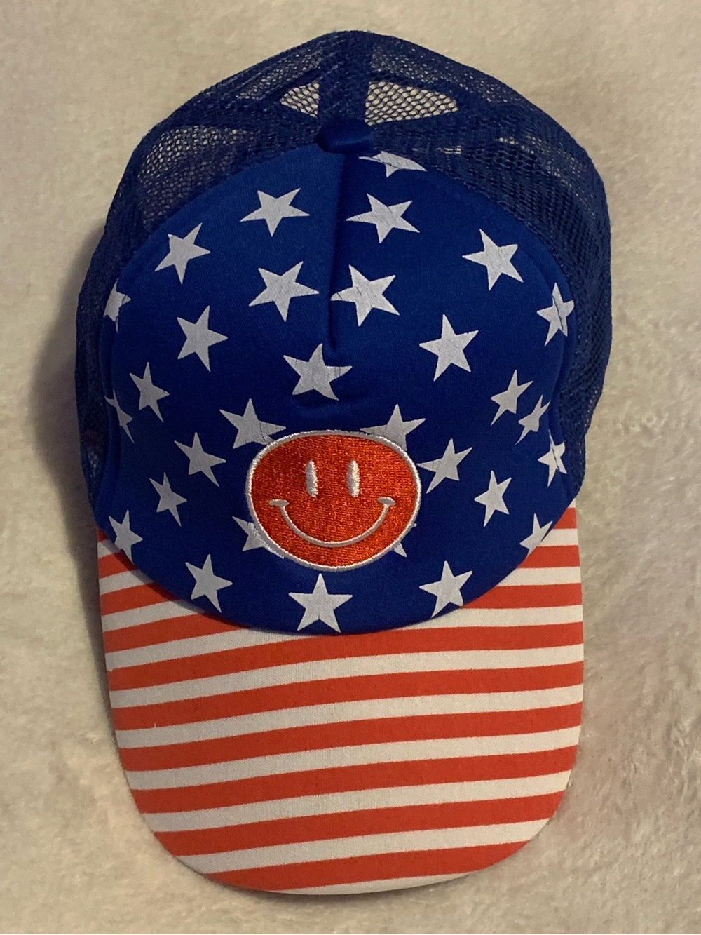 USA Flag Smile Face hat